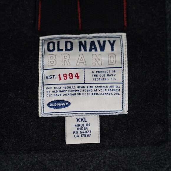 Vintage Old Navy Mens Black Wool Peacoat XXL Quilt lining single breasted City - Picture 11 of 13